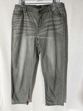 J. Jill Gray Cropped Ankle Jeans Size Medium